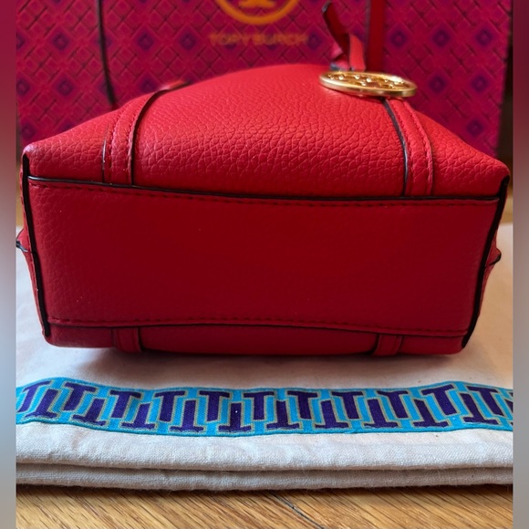 **SOLD** Tory Burch Red Perry Mini Tote Crossbody - Picture 4 of 14